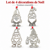 GNOME DE NOËL ENSEMBLE DE QUATRE  2½" H - #324ABCD