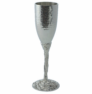 HAMMERED CHAMPAGNE GLASS 8¼" H - #204M