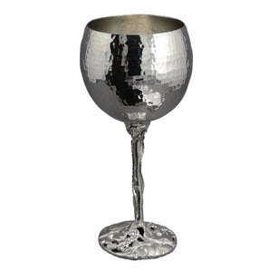 HAMMERED WINE GLASS 8" H - #214M